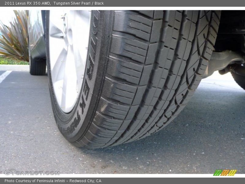 Tungsten Silver Pearl / Black 2011 Lexus RX 350 AWD