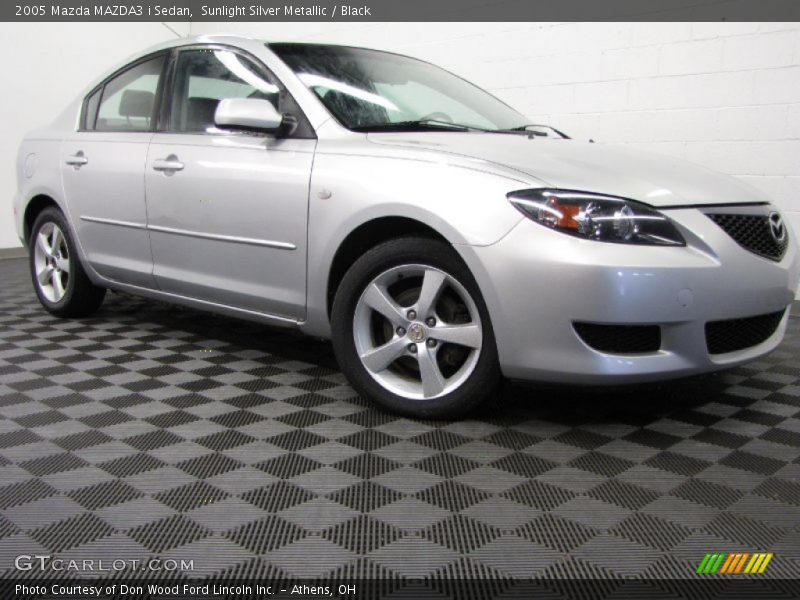 Sunlight Silver Metallic / Black 2005 Mazda MAZDA3 i Sedan