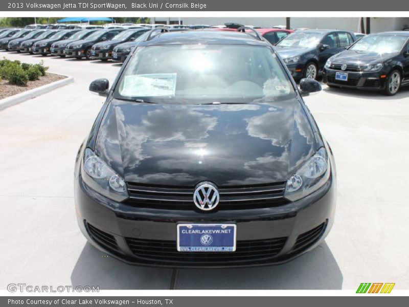 Black Uni / Cornsilk Beige 2013 Volkswagen Jetta TDI SportWagen