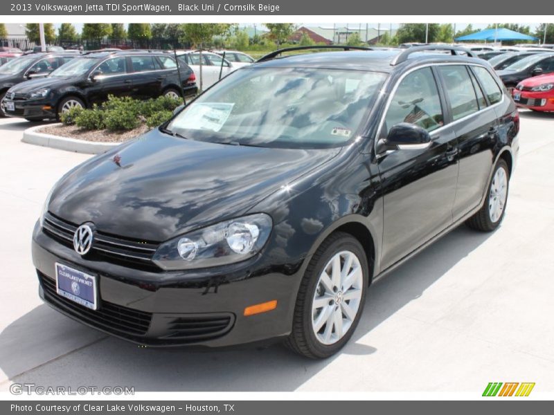 Black Uni / Cornsilk Beige 2013 Volkswagen Jetta TDI SportWagen