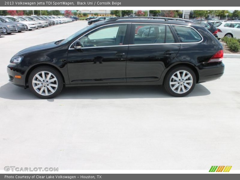 Black Uni / Cornsilk Beige 2013 Volkswagen Jetta TDI SportWagen