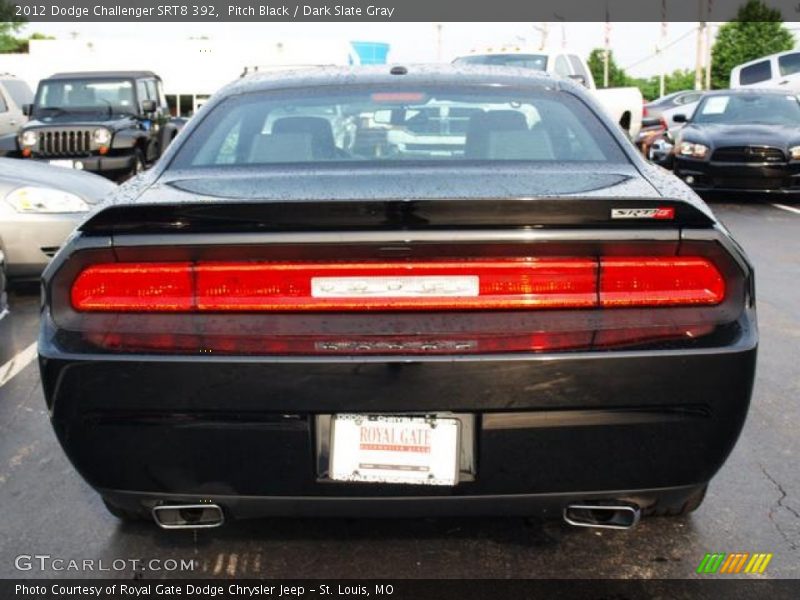 Pitch Black / Dark Slate Gray 2012 Dodge Challenger SRT8 392