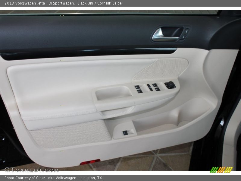 Black Uni / Cornsilk Beige 2013 Volkswagen Jetta TDI SportWagen