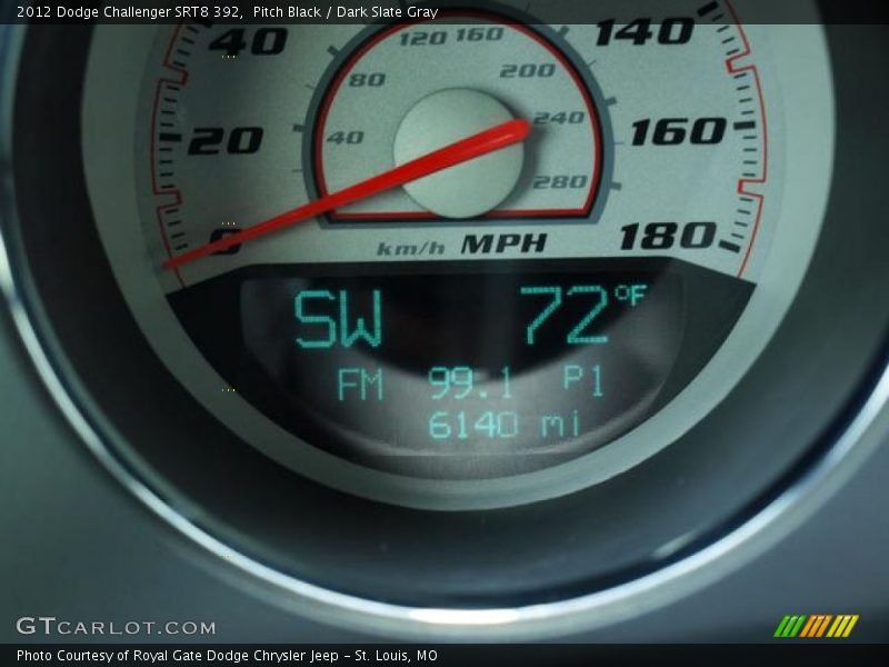 Pitch Black / Dark Slate Gray 2012 Dodge Challenger SRT8 392