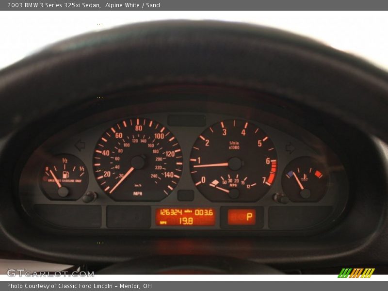  2003 3 Series 325xi Sedan 325xi Sedan Gauges