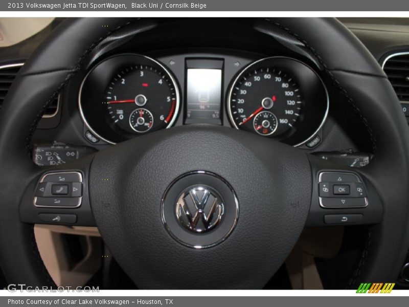 Black Uni / Cornsilk Beige 2013 Volkswagen Jetta TDI SportWagen