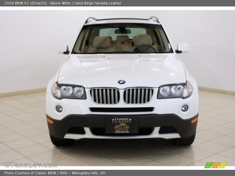 Alpine White / Sand Beige Nevada Leather 2009 BMW X3 xDrive30i