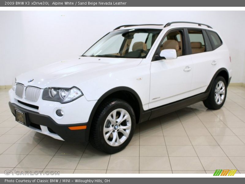 Alpine White / Sand Beige Nevada Leather 2009 BMW X3 xDrive30i