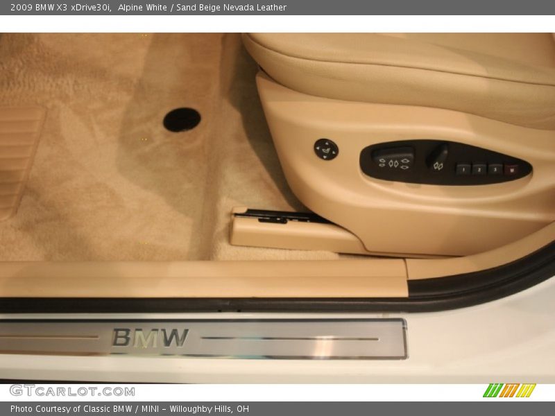 Alpine White / Sand Beige Nevada Leather 2009 BMW X3 xDrive30i