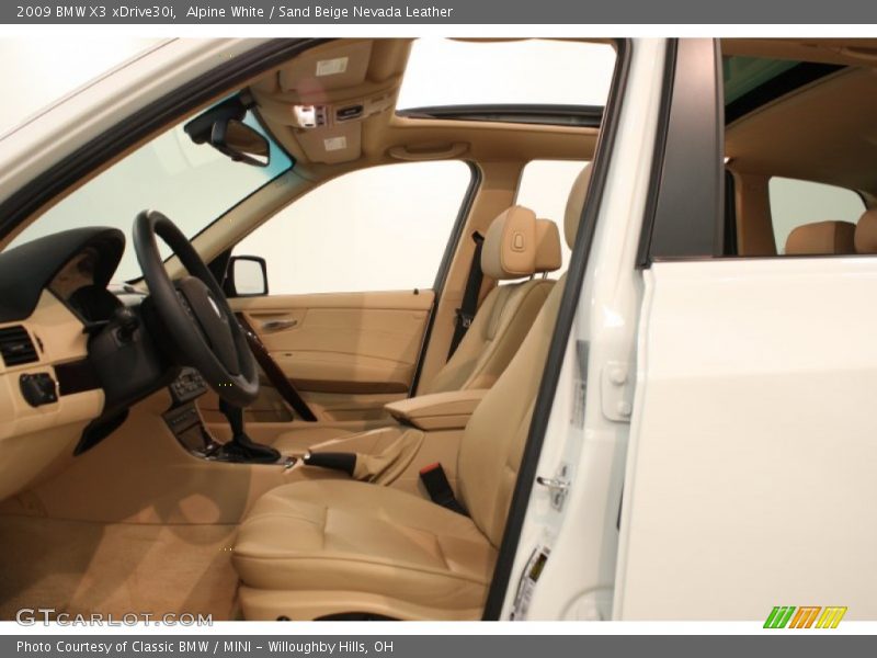 Alpine White / Sand Beige Nevada Leather 2009 BMW X3 xDrive30i