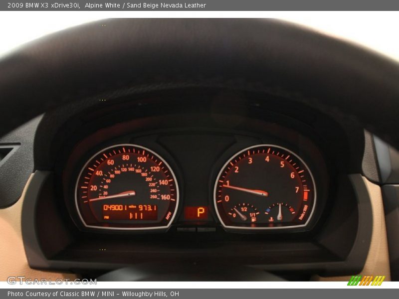 Alpine White / Sand Beige Nevada Leather 2009 BMW X3 xDrive30i