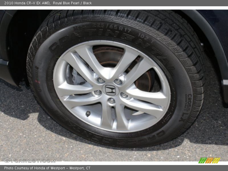Royal Blue Pearl / Black 2010 Honda CR-V EX AWD