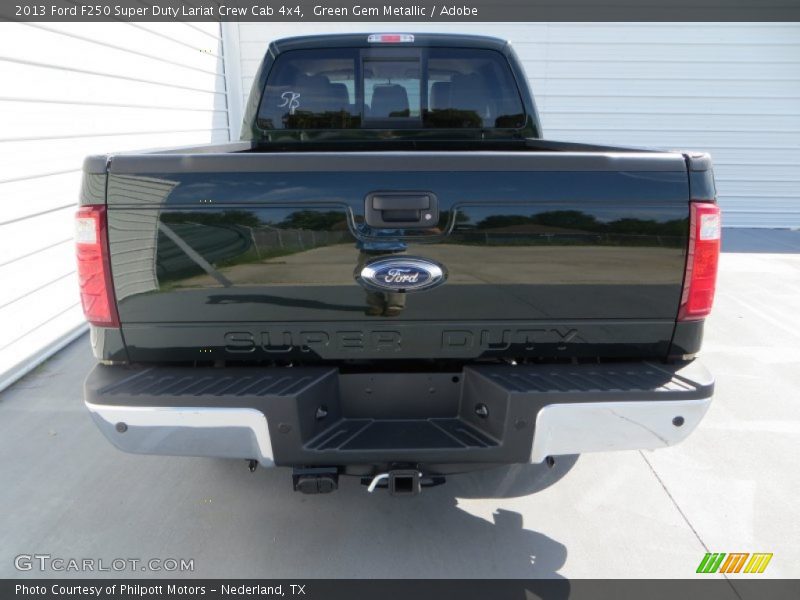 Green Gem Metallic / Adobe 2013 Ford F250 Super Duty Lariat Crew Cab 4x4