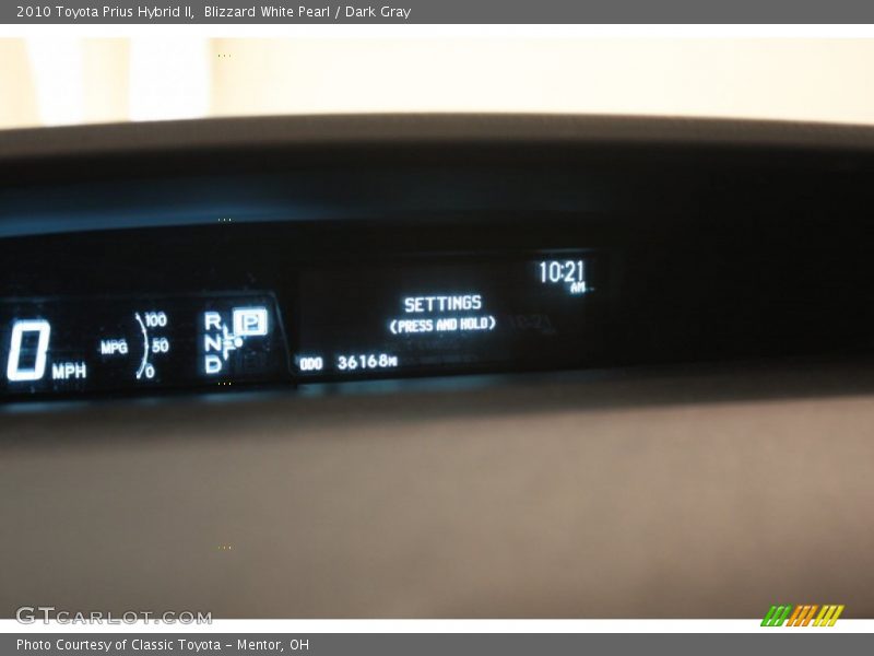 Blizzard White Pearl / Dark Gray 2010 Toyota Prius Hybrid II
