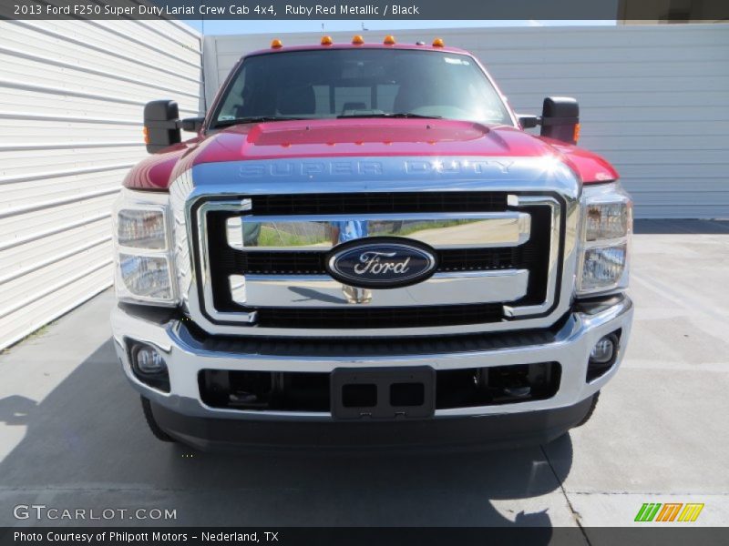 Ruby Red Metallic / Black 2013 Ford F250 Super Duty Lariat Crew Cab 4x4