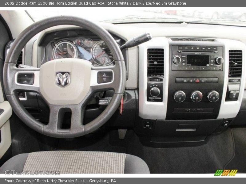 Stone White / Dark Slate/Medium Graystone 2009 Dodge Ram 1500 Big Horn Edition Quad Cab 4x4