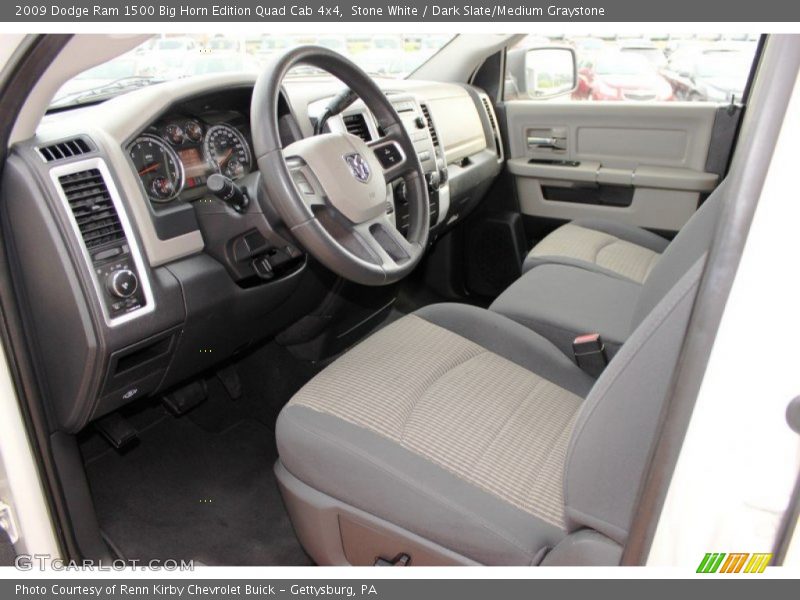 Stone White / Dark Slate/Medium Graystone 2009 Dodge Ram 1500 Big Horn Edition Quad Cab 4x4