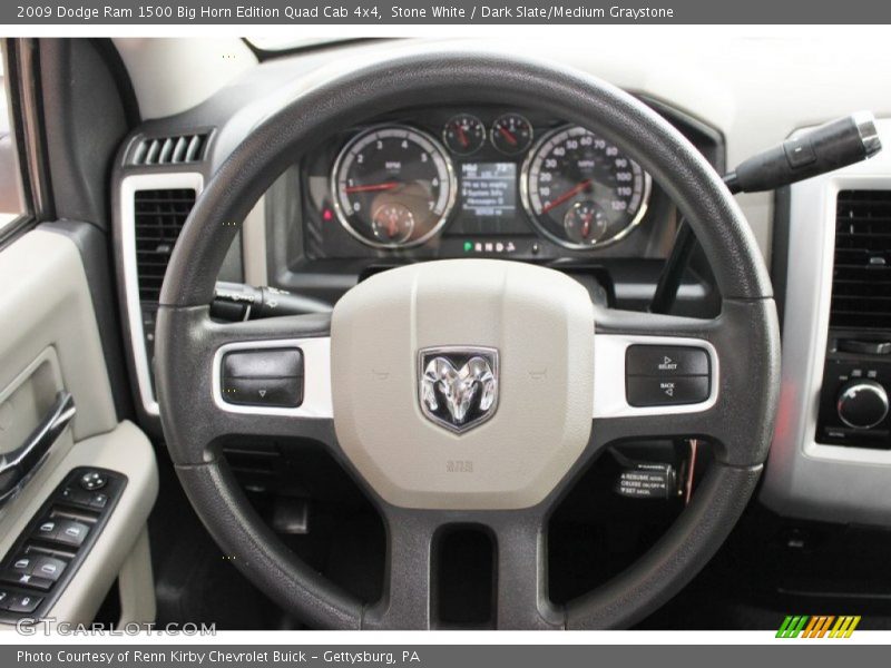 Stone White / Dark Slate/Medium Graystone 2009 Dodge Ram 1500 Big Horn Edition Quad Cab 4x4