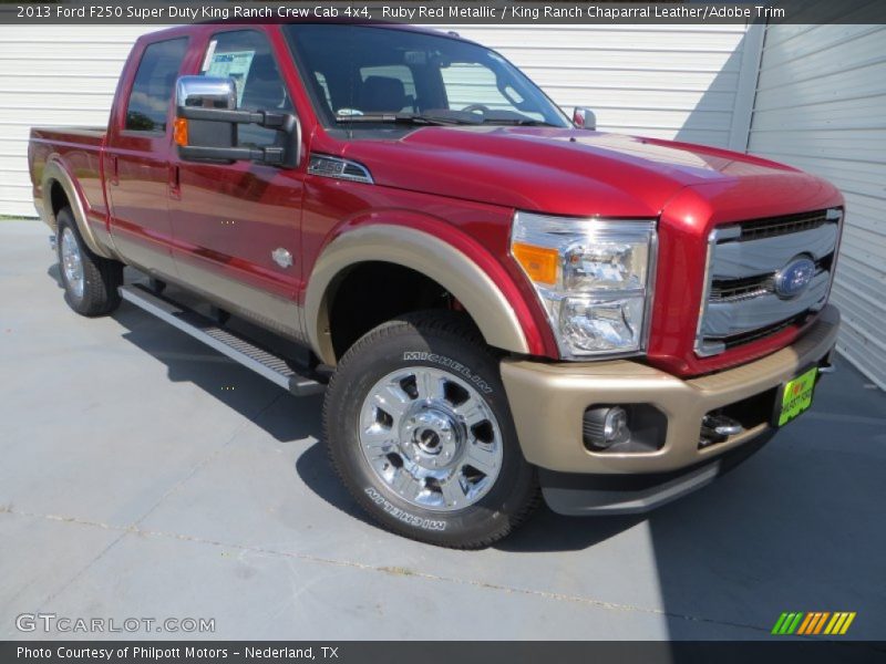 Ruby Red Metallic / King Ranch Chaparral Leather/Adobe Trim 2013 Ford F250 Super Duty King Ranch Crew Cab 4x4