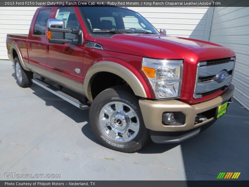 Ruby Red Metallic / King Ranch Chaparral Leather/Adobe Trim 2013 Ford F250 Super Duty King Ranch Crew Cab 4x4