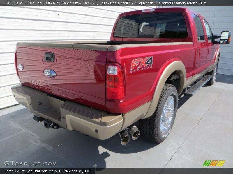 Ruby Red Metallic / King Ranch Chaparral Leather/Adobe Trim 2013 Ford F250 Super Duty King Ranch Crew Cab 4x4