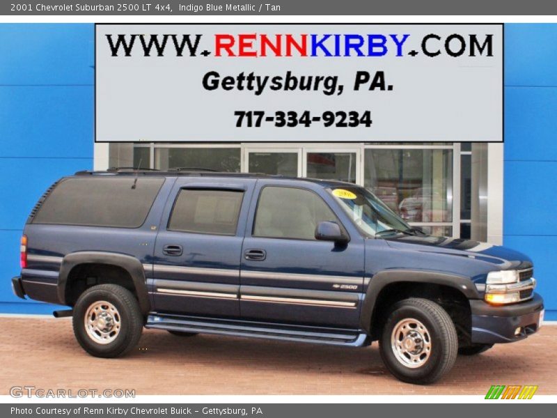 Indigo Blue Metallic / Tan 2001 Chevrolet Suburban 2500 LT 4x4
