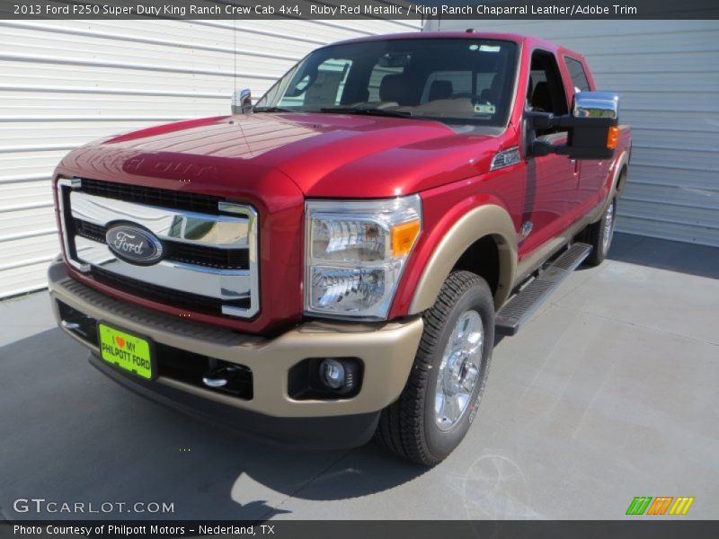Ruby Red Metallic / King Ranch Chaparral Leather/Adobe Trim 2013 Ford F250 Super Duty King Ranch Crew Cab 4x4