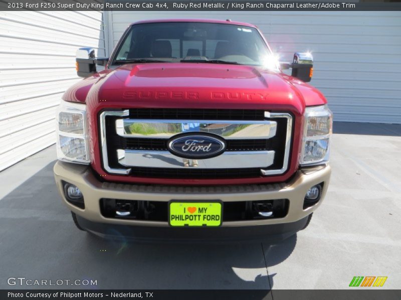 Ruby Red Metallic / King Ranch Chaparral Leather/Adobe Trim 2013 Ford F250 Super Duty King Ranch Crew Cab 4x4