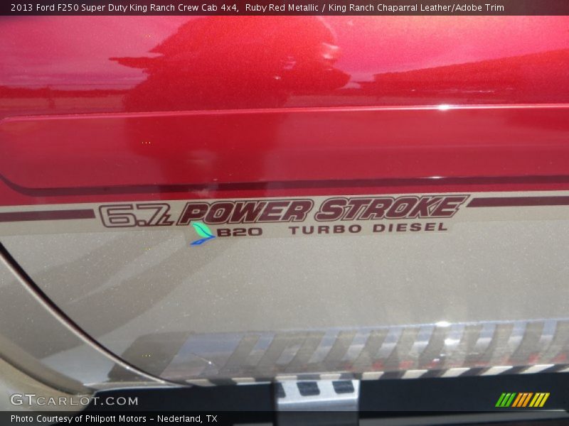 Ruby Red Metallic / King Ranch Chaparral Leather/Adobe Trim 2013 Ford F250 Super Duty King Ranch Crew Cab 4x4