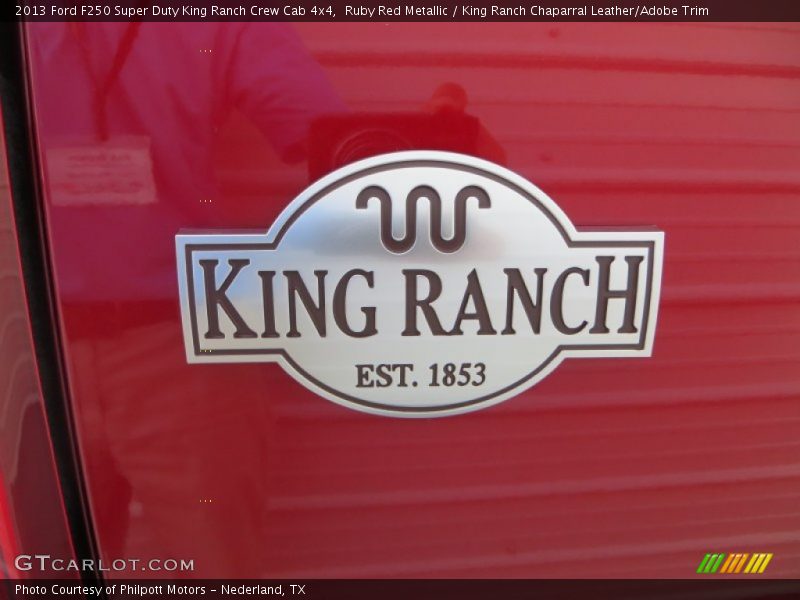 Ruby Red Metallic / King Ranch Chaparral Leather/Adobe Trim 2013 Ford F250 Super Duty King Ranch Crew Cab 4x4
