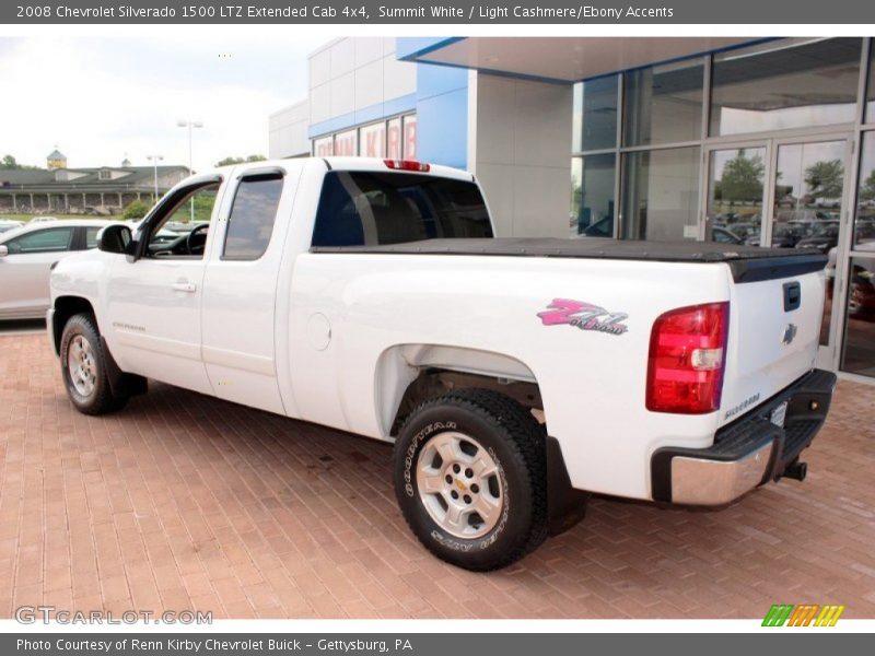 Summit White / Light Cashmere/Ebony Accents 2008 Chevrolet Silverado 1500 LTZ Extended Cab 4x4