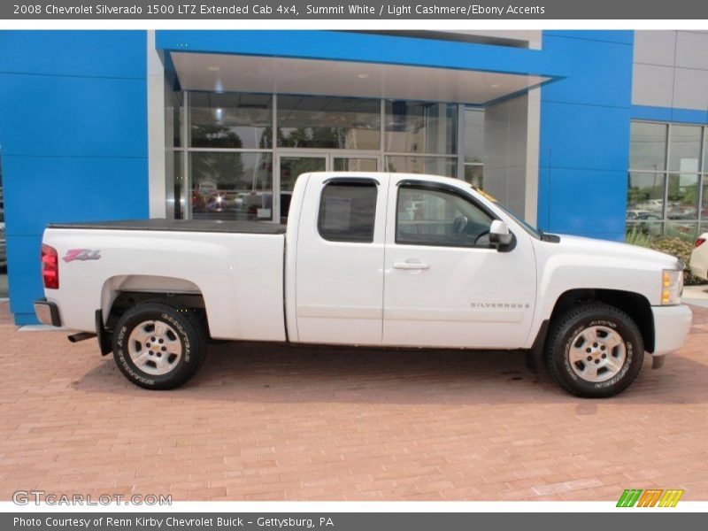 Summit White / Light Cashmere/Ebony Accents 2008 Chevrolet Silverado 1500 LTZ Extended Cab 4x4