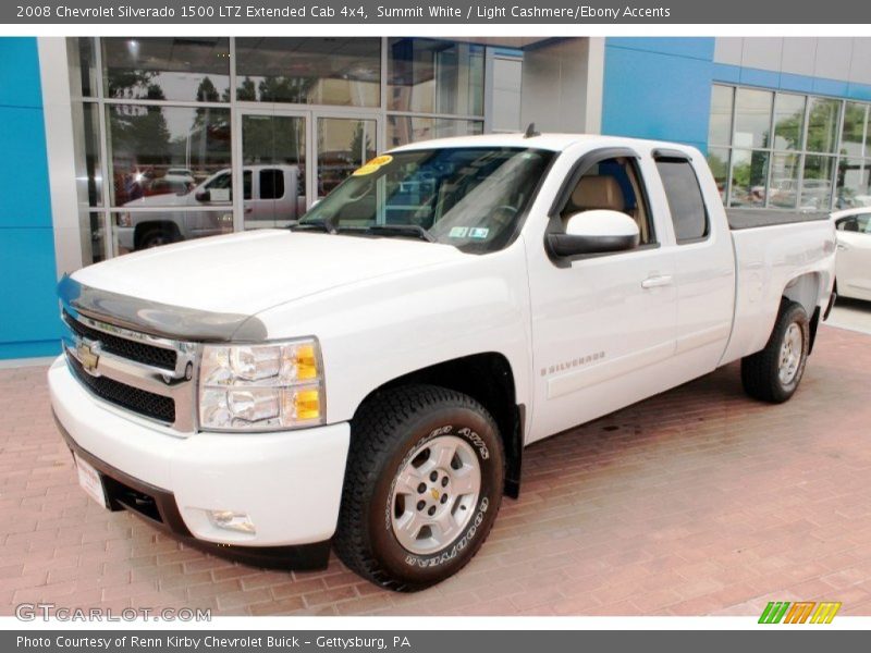 Summit White / Light Cashmere/Ebony Accents 2008 Chevrolet Silverado 1500 LTZ Extended Cab 4x4