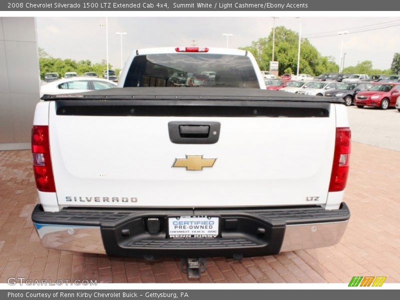 Summit White / Light Cashmere/Ebony Accents 2008 Chevrolet Silverado 1500 LTZ Extended Cab 4x4