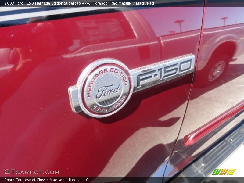 Toreador Red Metallic / Black/Red 2003 Ford F150 Heritage Edition Supercab 4x4