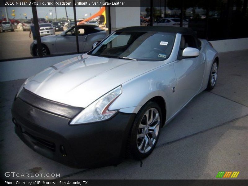 Brilliant Silver / Gray Leather 2010 Nissan 370Z Touring Roadster