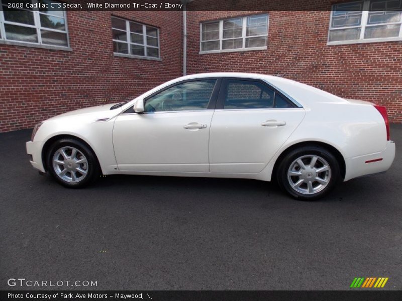 White Diamond Tri-Coat / Ebony 2008 Cadillac CTS Sedan
