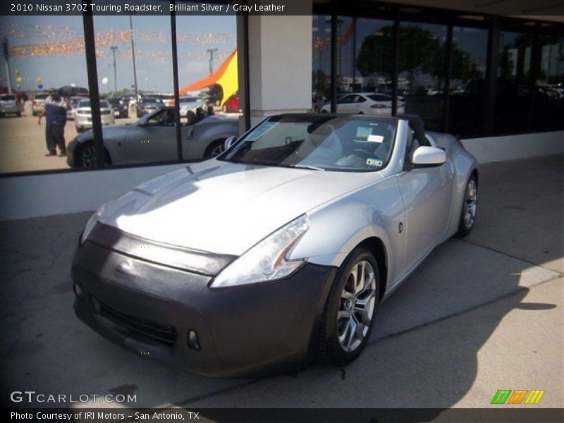 Brilliant Silver / Gray Leather 2010 Nissan 370Z Touring Roadster