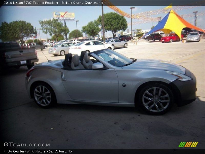 Brilliant Silver / Gray Leather 2010 Nissan 370Z Touring Roadster