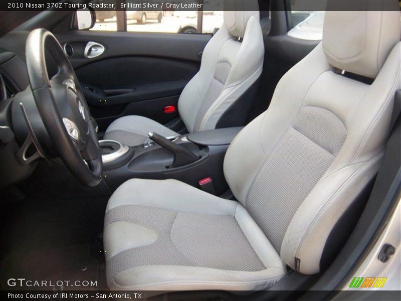 Brilliant Silver / Gray Leather 2010 Nissan 370Z Touring Roadster