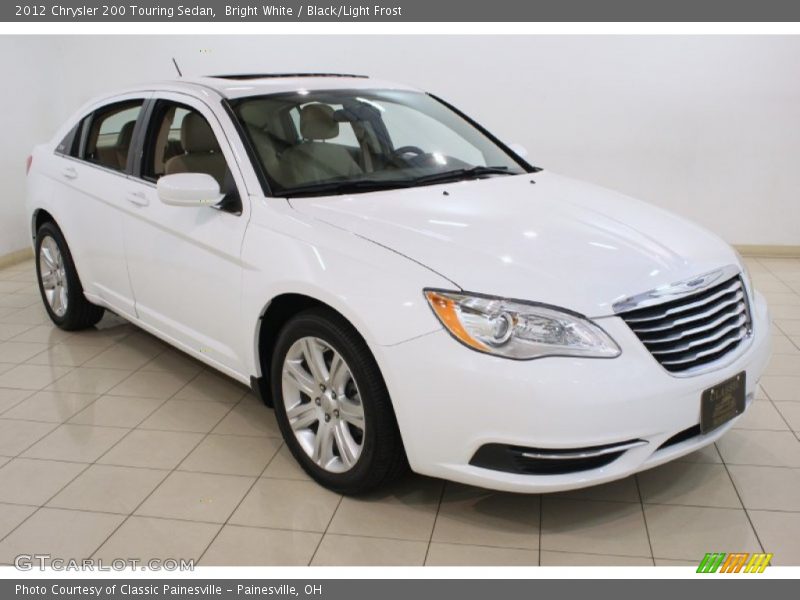 Bright White / Black/Light Frost 2012 Chrysler 200 Touring Sedan