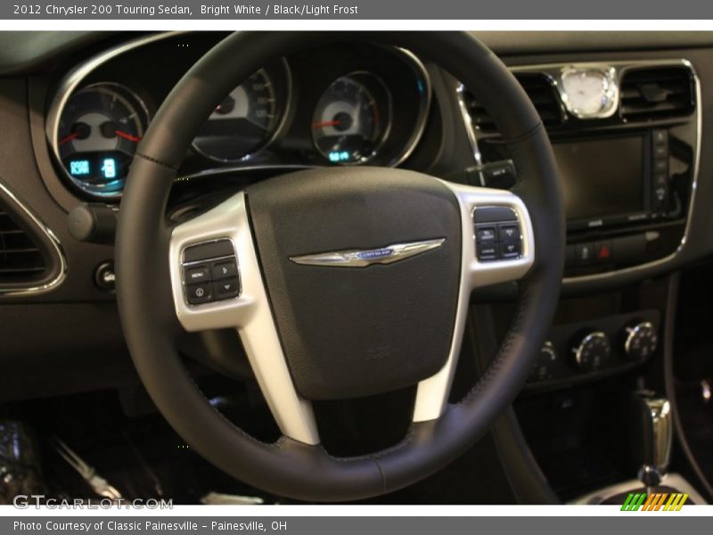 Bright White / Black/Light Frost 2012 Chrysler 200 Touring Sedan