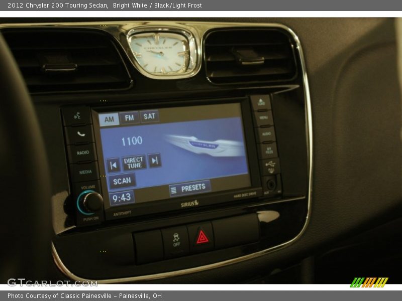 Bright White / Black/Light Frost 2012 Chrysler 200 Touring Sedan