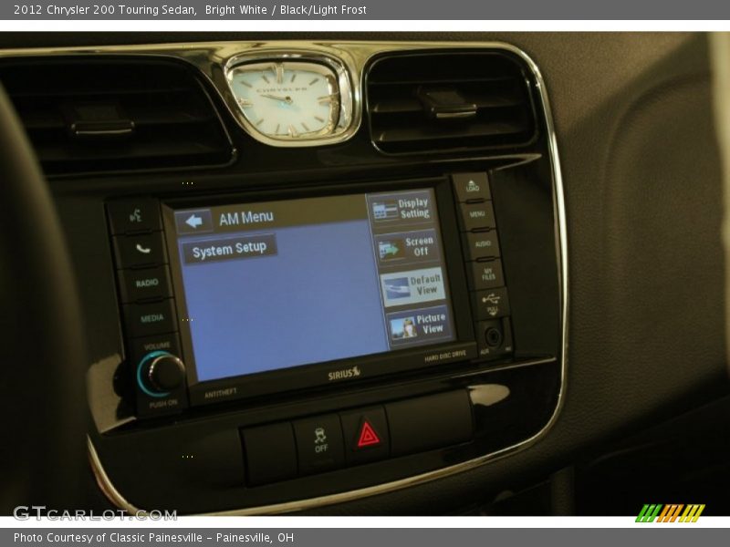 Bright White / Black/Light Frost 2012 Chrysler 200 Touring Sedan