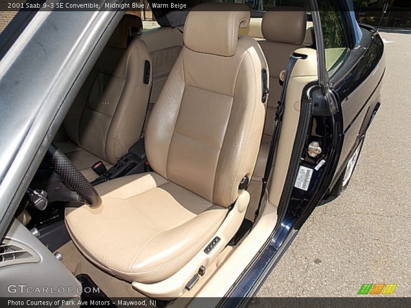 Front Seat of 2001 9-3 SE Convertible