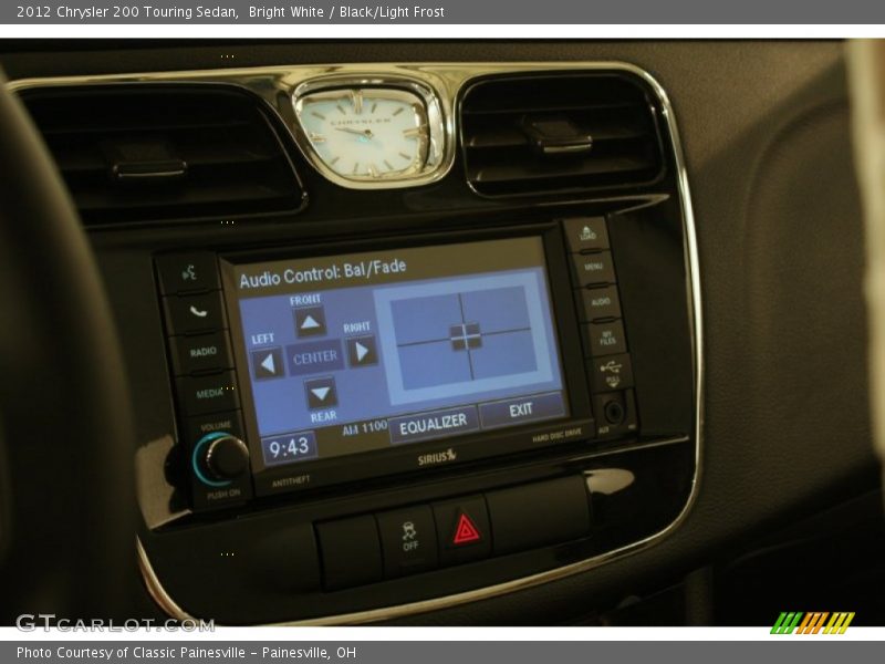 Bright White / Black/Light Frost 2012 Chrysler 200 Touring Sedan