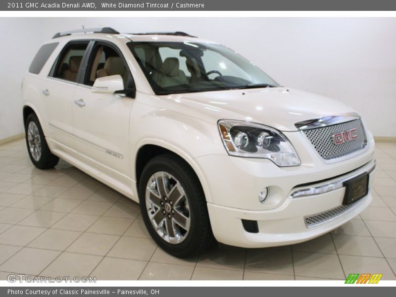 White Diamond Tintcoat / Cashmere 2011 GMC Acadia Denali AWD