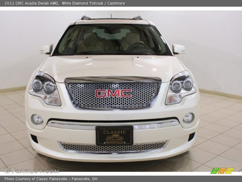 White Diamond Tintcoat / Cashmere 2011 GMC Acadia Denali AWD