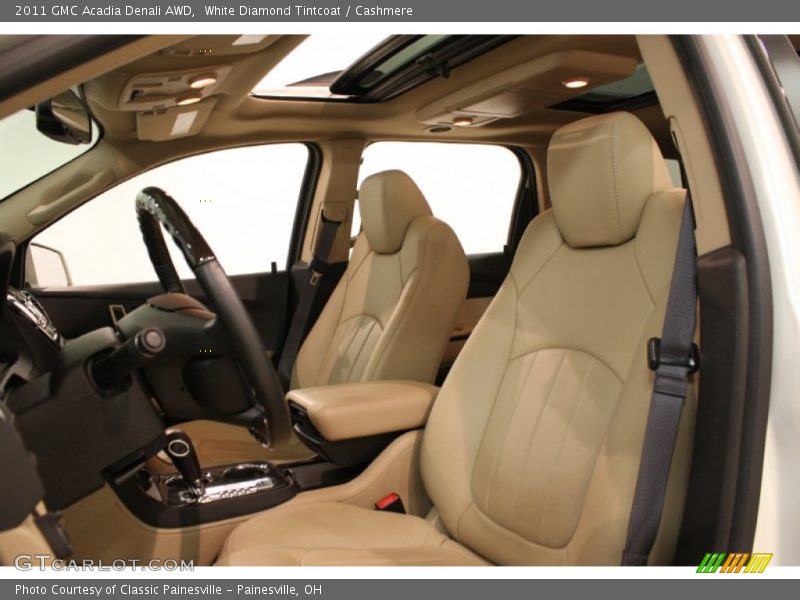 White Diamond Tintcoat / Cashmere 2011 GMC Acadia Denali AWD