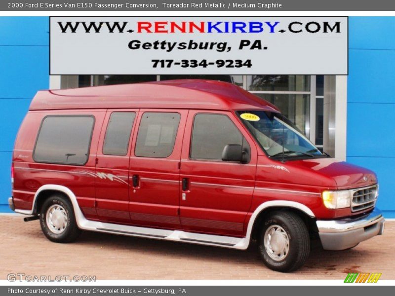 Toreador Red Metallic / Medium Graphite 2000 Ford E Series Van E150 Passenger Conversion